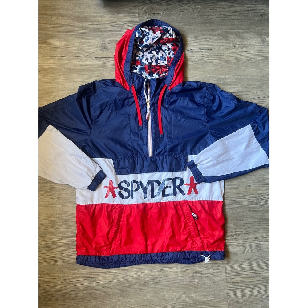 Spyder Eric Haze Men's USA Anorak Windbreaker Jacket Size Medium